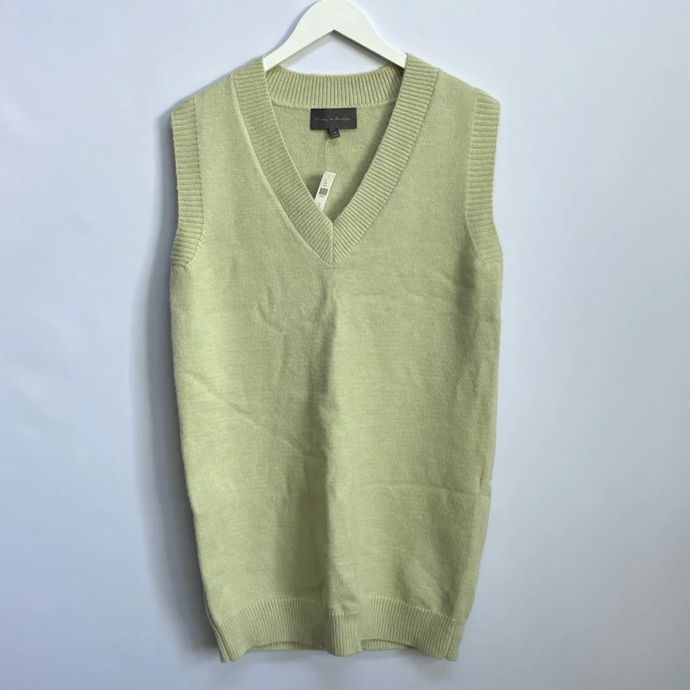 NWT Anthropologie Sunday in Brooklyn Sweater Vest Cozy Soft Mini Dress, M - Picture 15 of 17